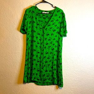 Zara Green Floral Dress